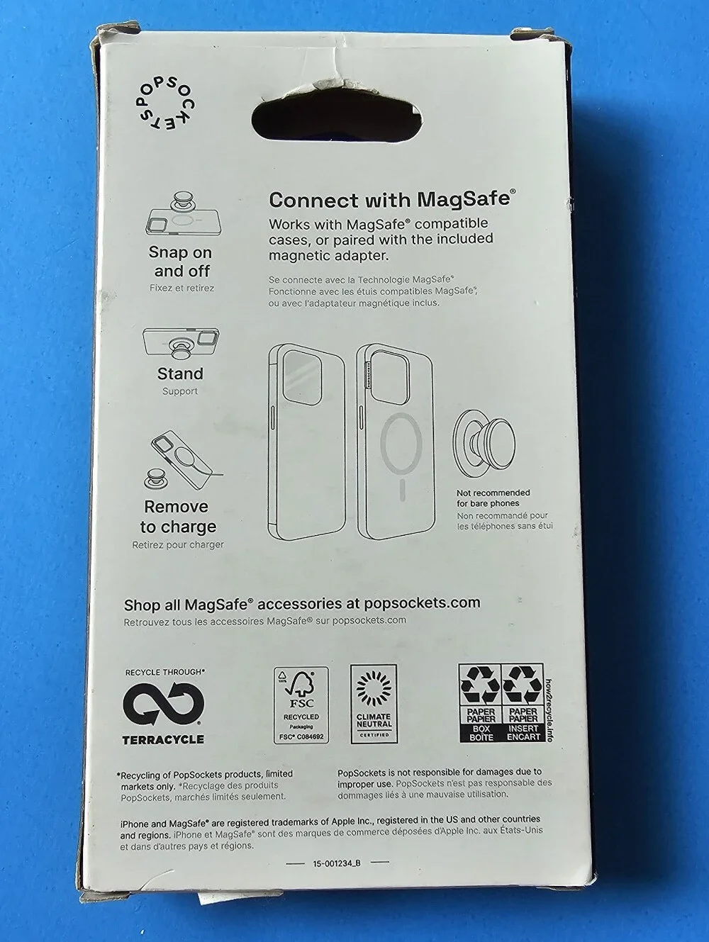 Popsocket - PopOut Circus Regrind French Navy MAGSAFE Round PopGrip